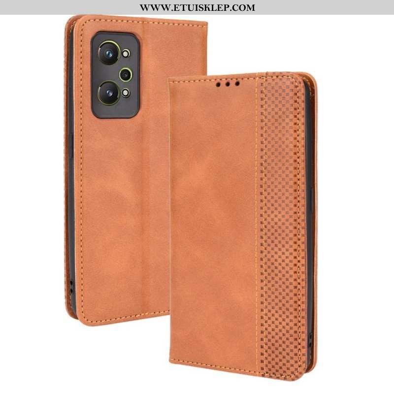 Etui Na Telefon do Realme GT Neo 3T / Neo 2 Etui Folio Stylizowany Efekt Skóry W Stylu Vintage